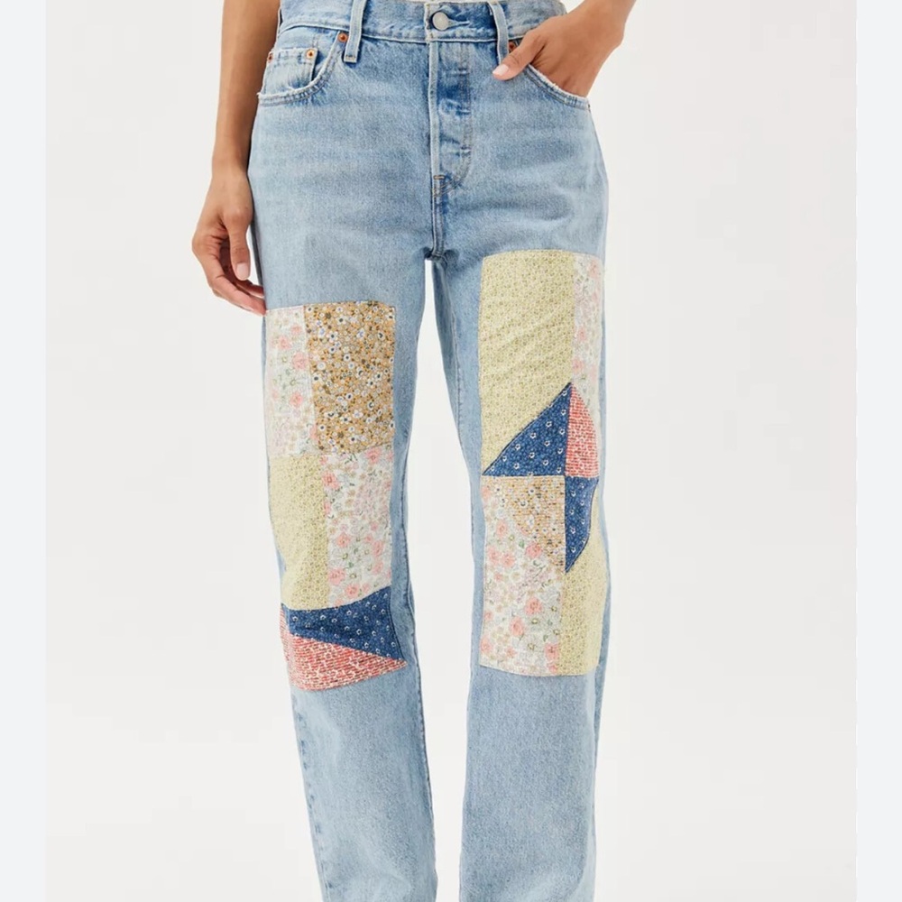 Levis 150th Anniversary 90s Patchwork Blue Jeans